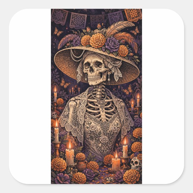 La Catrina Klistermärke (Framsida)