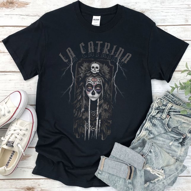 La Catrina of day of the dead Los Muertos Gothic T Shirt (Skapare uppladdad)