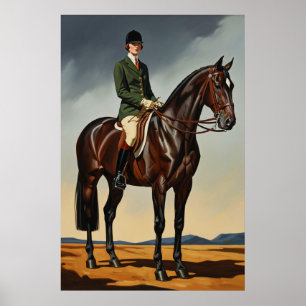 LA CAVALIÈRE (The Horsewomen) - Original Art Deco Poster