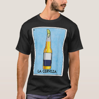 La Cerveza mexikan öl med mexikanskt kalkkort T Shirt