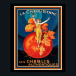La Chablisienne Art Deco Poster 16 x 20<br><div class="desc">Färgfull Art Deco-tryckreklam för La Chablisienne 16 x 20. Finns på mindre storlek.</div>
