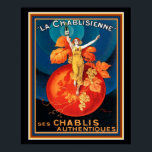 La Chablisienne Art Deco Poster 16 x 20<br><div class="desc">Färgfull Art Deco-tryckreklam för La Chablisienne 16 x 20. Finns på mindre storlek.</div>