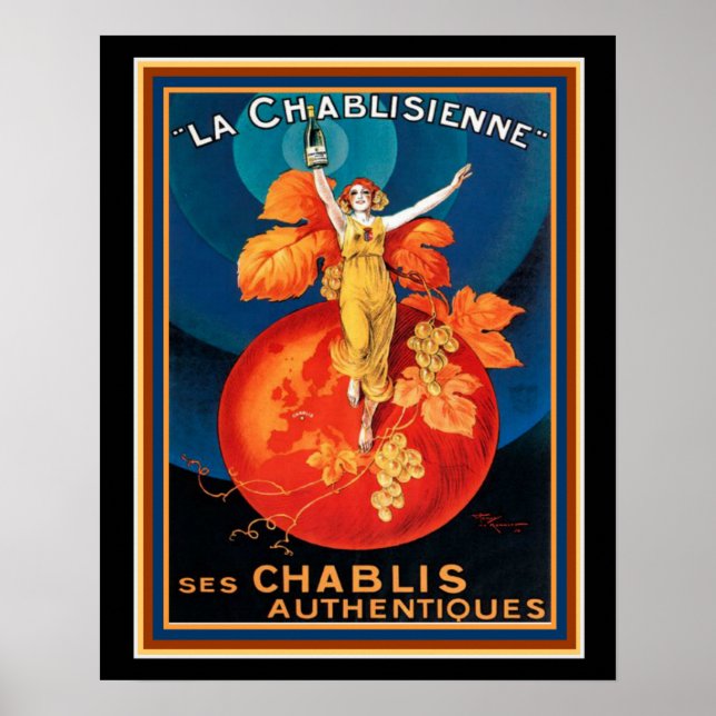 La Chablisienne Art Deco Poster 16 x 20 (Framsidan)