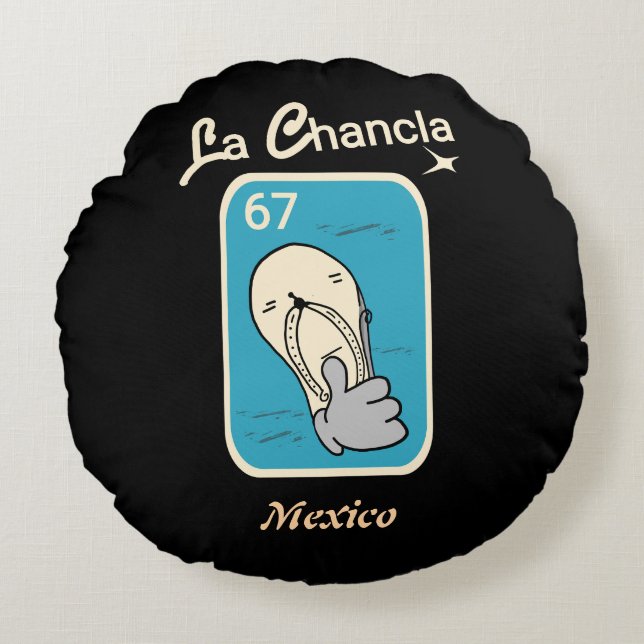 La Chancla 67  Rund Kudde (Framsidan)