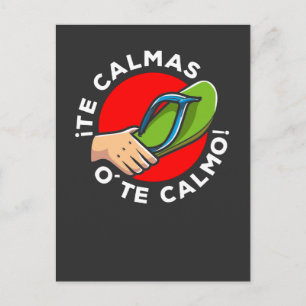 La chancla Funny Spansk citat Latin Spain Humor Vykort