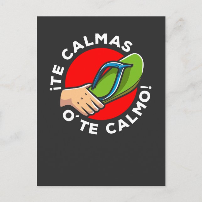 La chancla Funny Spansk citat Latin Spain Humor Vykort (Framsida)