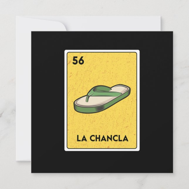 La Chancla Mexican Lottery Bingo Game Card-spelare Inbjudningar (Framsida)