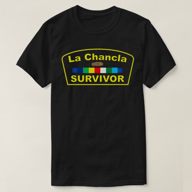La Chancla Survivor jag Överlevt La Chancla T Shirt (Design framsida)