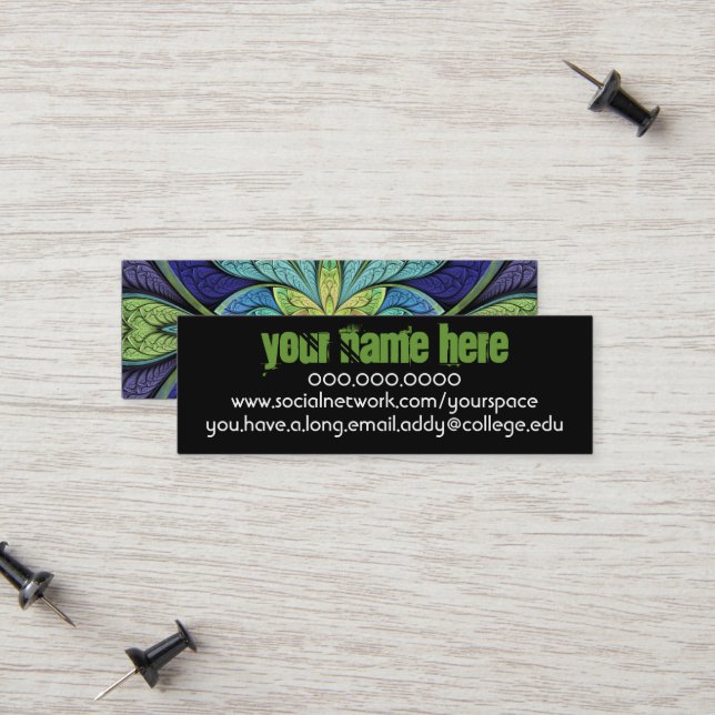 La Chanteuse IV Personligt kontaktkort (Fram/Back In Situ)