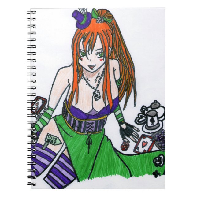 la chapelière folle en version manga anteckningsbok med spiral (Framsidan)