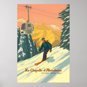 La Chapelle d'Abondance Skidestinations Affisch
