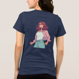 "LA CHICA BRAVA/RED"- VILDT LATINSKT RYGGSTYCKET T SHIRT