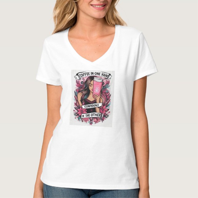 La chica del café t shirt (Framsida)