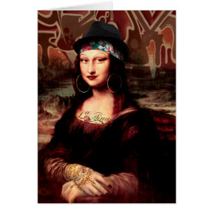 La Chola Mona Lisa Mexican Hälsningskort