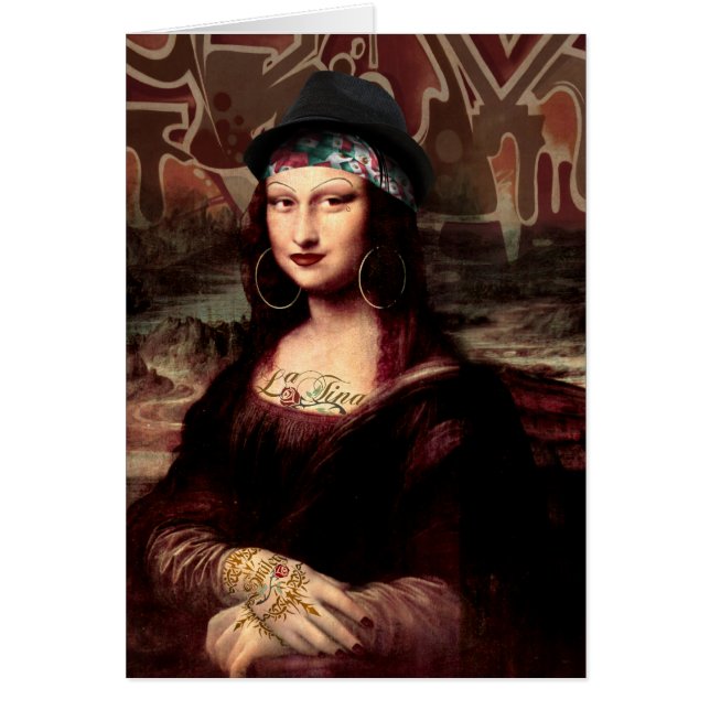 La Chola Mona Lisa Mexican Hälsningskort (Framsidan)
