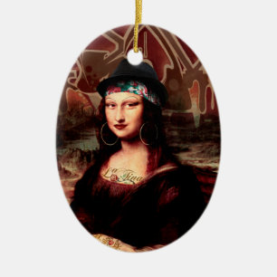 La Chola Mona Lisa Mexican Julgransprydnad Keramik