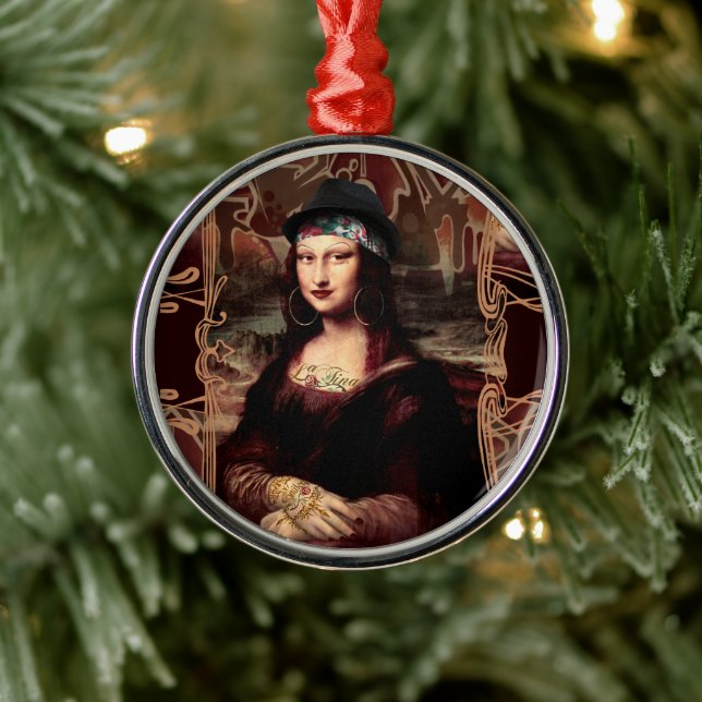 La Chola Mona Lisa Mexican Julgransprydnad Metall (Träd)