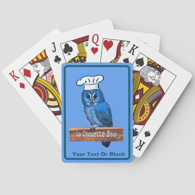 La Chouette Bleue Cafe Casinokort (Baksidan)