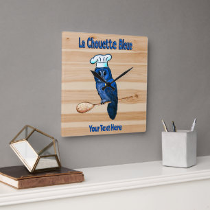 La Chouette Bleue Cafe Fyrkantig Klocka