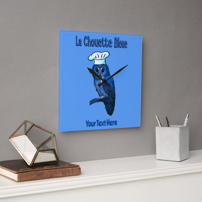 La Chouette Bleue Cafe Fyrkantig Klocka (Kontor)