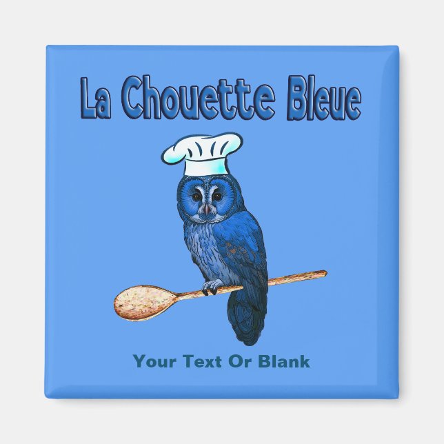 La Chouette Bleue Cafe Magnet (Framsidan)