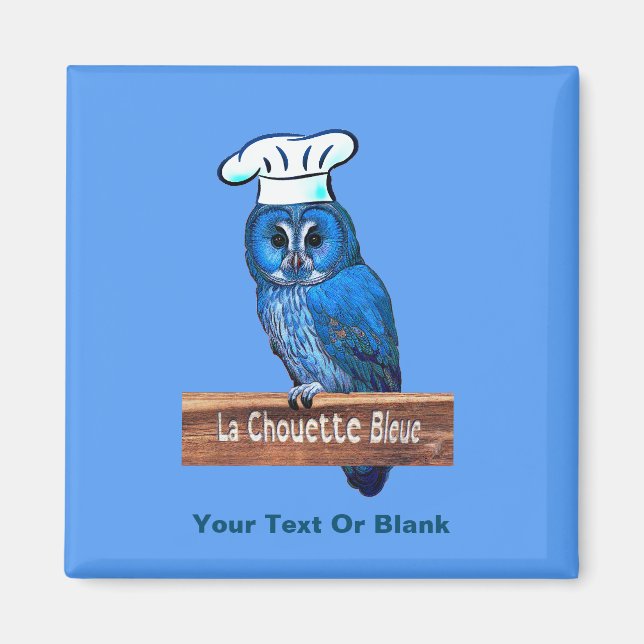 La Chouette Bleue Cafe Magnet (Framsidan)