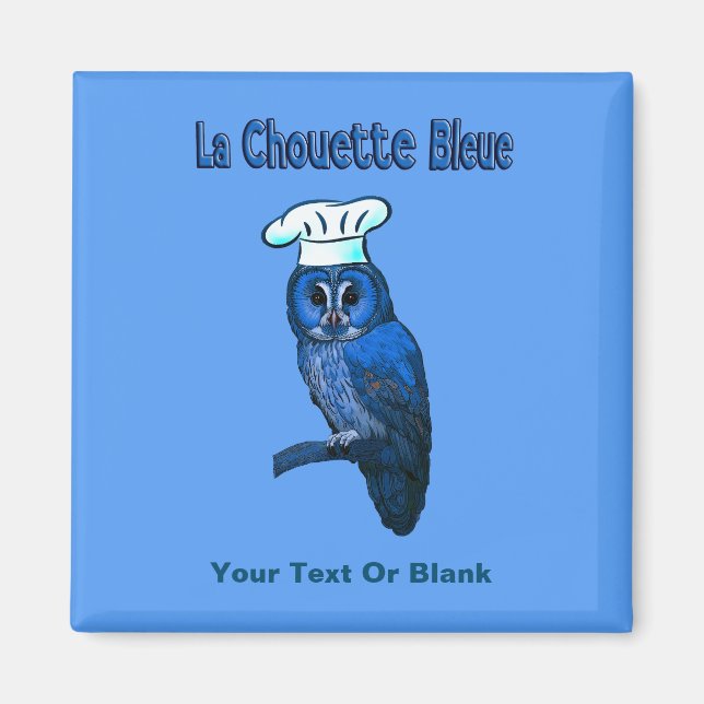 La Chouette Bleue Cafe Magnet (Framsidan)