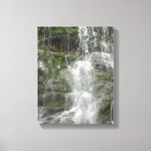 La Chute Waterfall i Forillons nationalpark Canvastryck