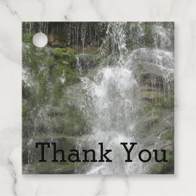 La Chute Waterfall i Forillons nationalpark Gåvor Etiketter (Framsida)