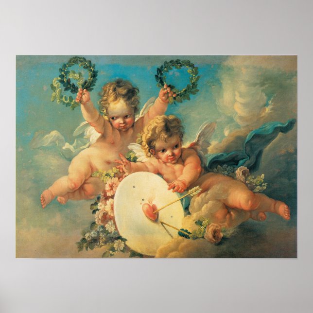 La Cible D'Kärlek (Kärlek Target), 1758 Poster (Framsidan)