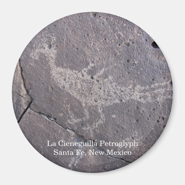 La Cieneguilla Petroglyph Santa Fe Magnet (Framsidan)
