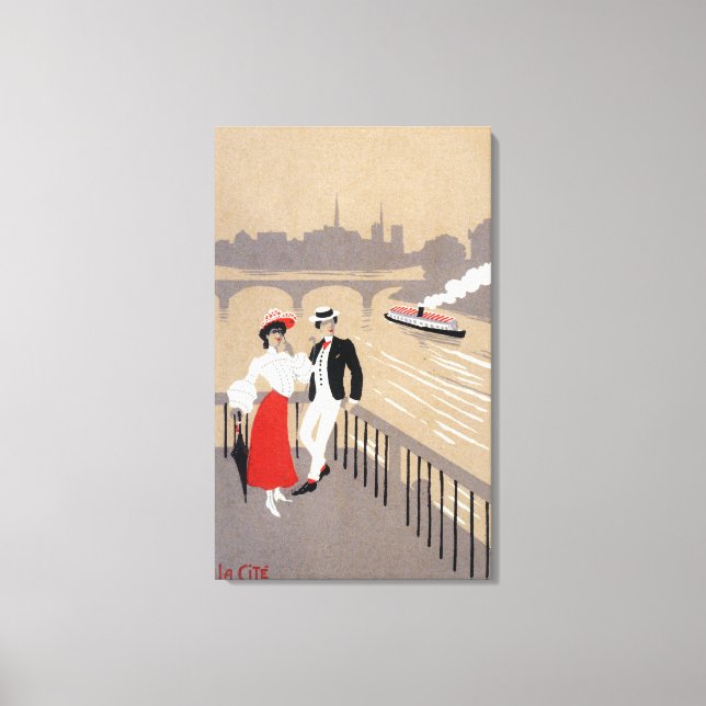 La Cite Art Deco Scene Canvastryck (Framsida)