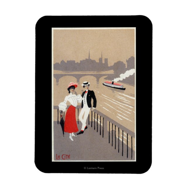 La Cite Art Deco Scene Magnet (Vertikal)