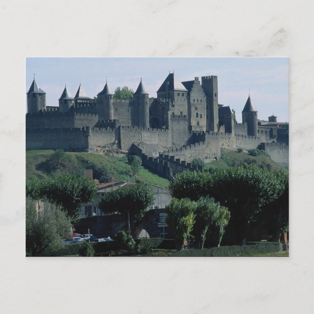 La Cite, Languedoc-Roussillon, Carcassonne, Frankr Vykort (Framsida)
