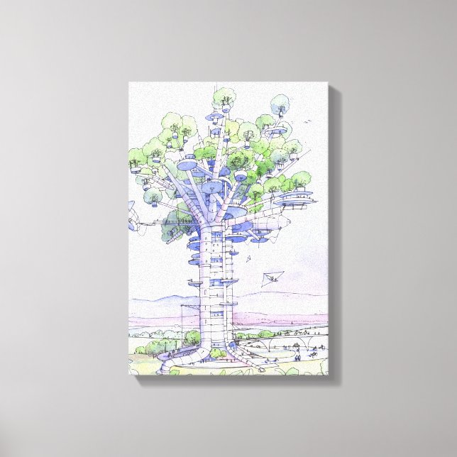 La citta' albero canvastryck (Framsida)