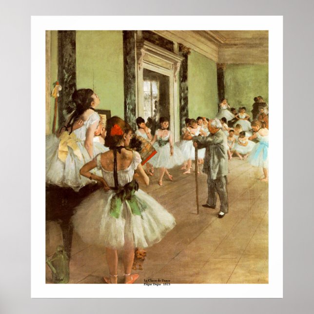 La Classe de Danse av Edgar Degas Poster (Framsidan)
