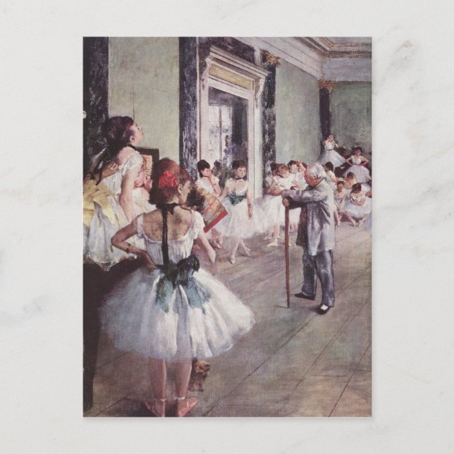 La classe de danse (dansen klassificerar), vykort (Framsida)