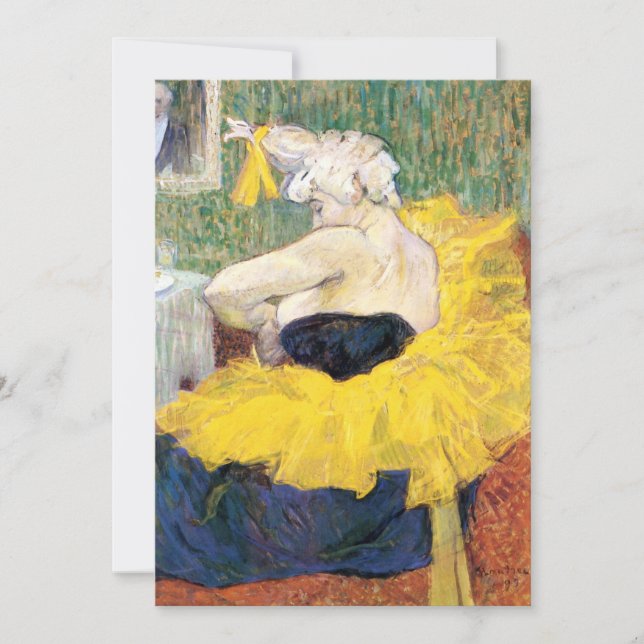 La Clownesse (Clown) Cha-U-Kao av Toulouse Lautrec (Framsida)