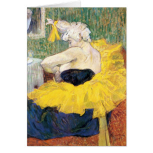 La Clownesse (Clown) Cha-U-Kao av Toulouse Lautrec Hälsningskort