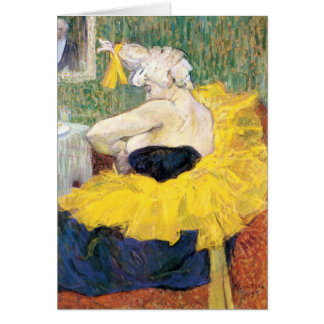 La Clownesse (Clown) Cha-U-Kao av Toulouse Lautrec Hälsningskort