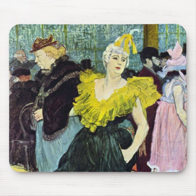 La Clownesse (Clown) Cha-U-Kao av Toulouse Lautrec Musmatta (Framsidan)