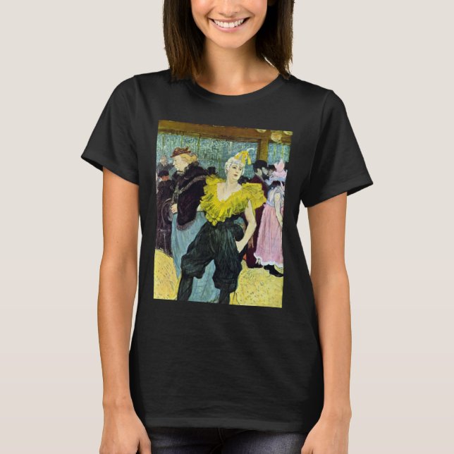 La Clownesse (Clown) Cha-U-Kao av Toulouse Lautrec T Shirt (Framsida)