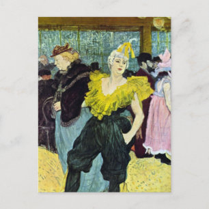 La Clownesse (Clown) Cha-U-Kao av Toulouse Lautrec Vykort