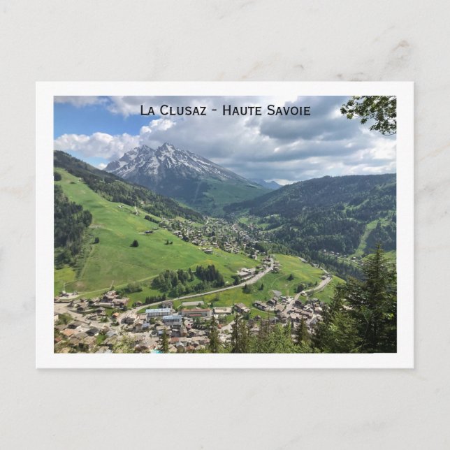 La Clusaz, Haute-Savoie, Fransk Alpernor Vykort (Framsida)