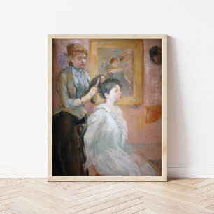La Coiffure   Berthe Morisot Poster