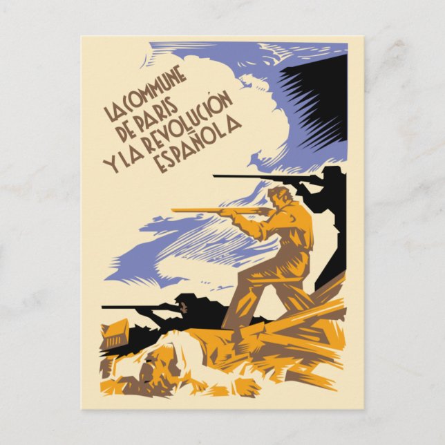 La Commune de Paris Y La Revolucion Espanola Vykort (Framsida)