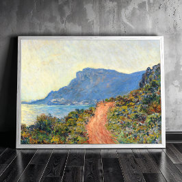 La Corniche nära Monaco av Claude Monet Poster