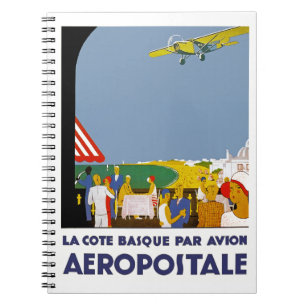 La Cote Basque Par Avion Anteckningsbok
