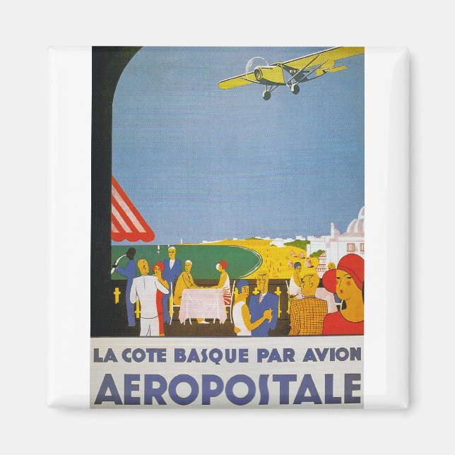 La Cote Basque Par Avion Magnet (Framsidan)