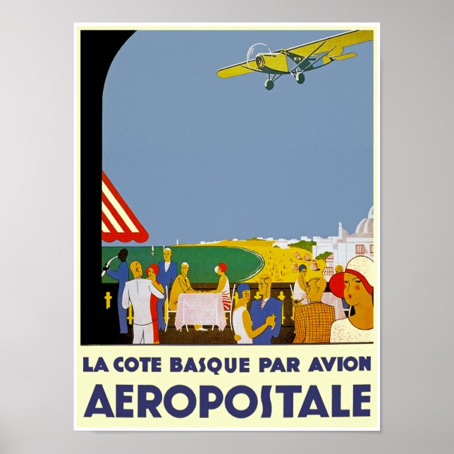 La Cote Basque Par Avion Poster (Framsidan)